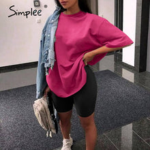 Load image into Gallery viewer, Simplee Casual solid outfits women's
