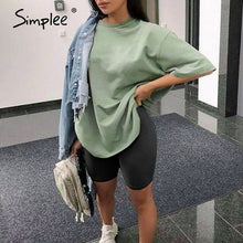 Load image into Gallery viewer, Simplee Casual solid outfits women's