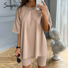 Load image into Gallery viewer, Simplee Casual solid outfits women's