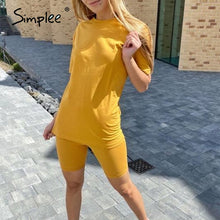 Load image into Gallery viewer, Simplee Casual solid outfits women's