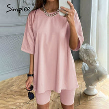 Load image into Gallery viewer, Simplee Casual solid outfits women's