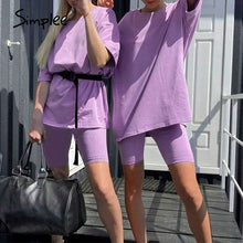 Load image into Gallery viewer, Simplee Casual solid outfits women's