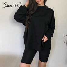 Load image into Gallery viewer, Simplee Casual solid outfits women's