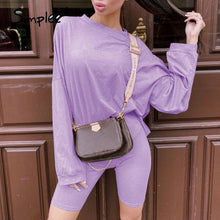 Load image into Gallery viewer, Simplee Casual solid outfits women's