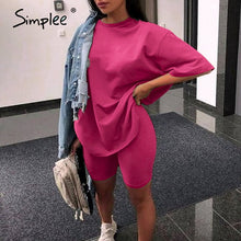 Load image into Gallery viewer, Simplee Casual solid outfits women&#39;s
