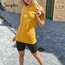 Load image into Gallery viewer, Simplee Casual solid outfits women&#39;s
